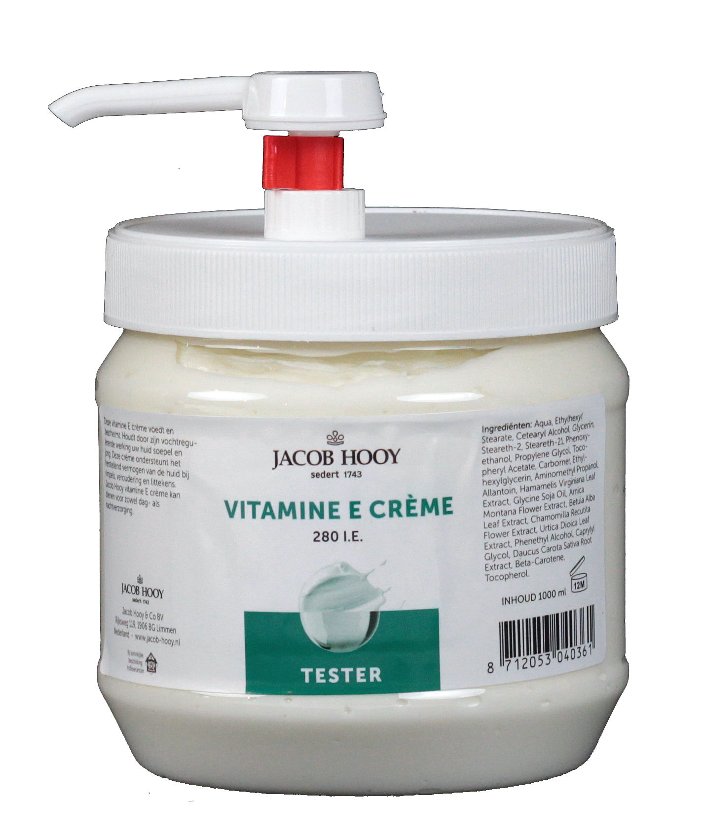 Tester Vitamine E Crème 280 I.E. 1000 ml