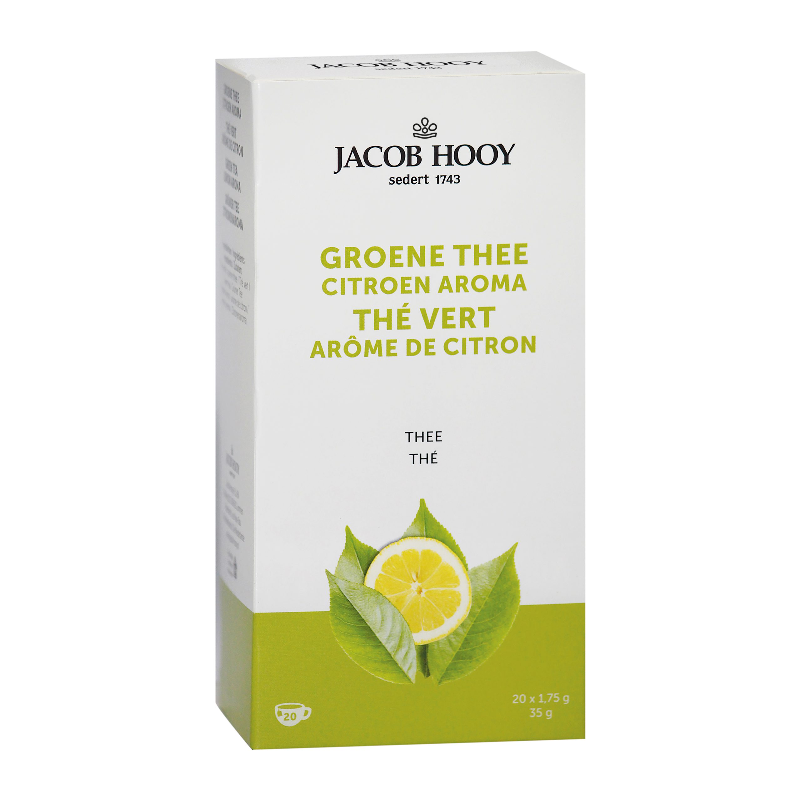 vinger output Vergelijking Groene thee Citroen aroma - jacob-hooy