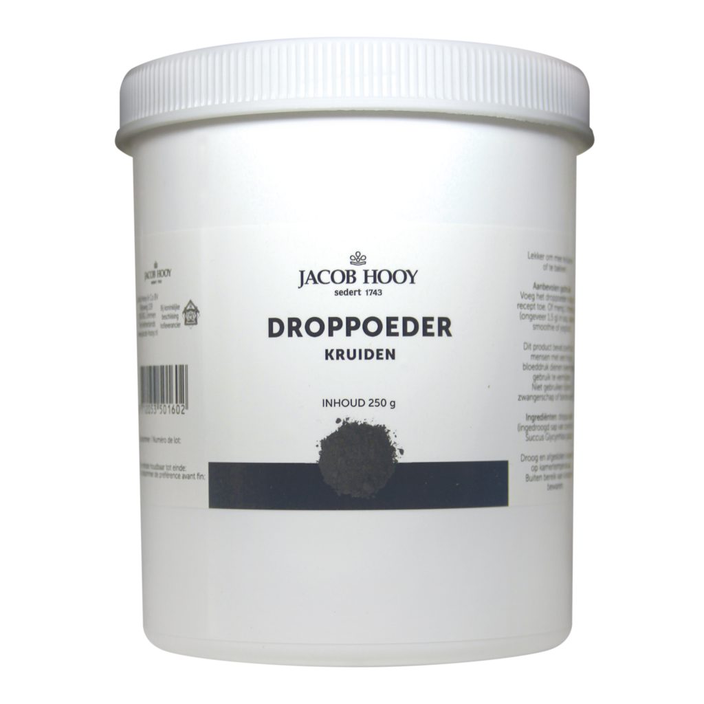 Droppoeder pot  250 gram