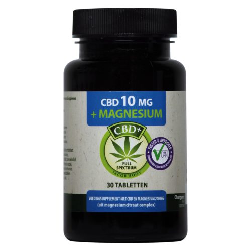 CBD 10 mgr met magnesiumcitraat 200 mg 30 stuks van Jacob Hooy