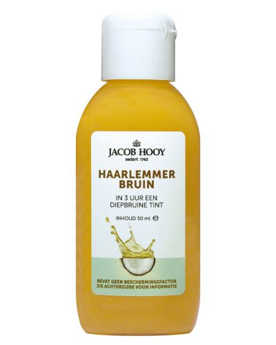 Jacob Hooy Haarlemmerbruin 50 ml zonneolie in compacte reisverpakking voor een natuurlijke bruine huid.