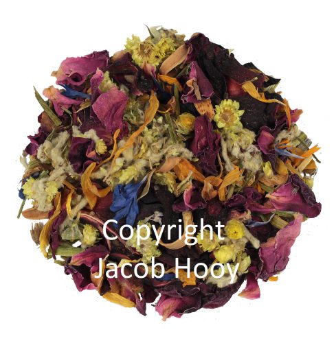 Bloemen thee van Jacob Hooy. De groothandel in kruiden en specerijen.